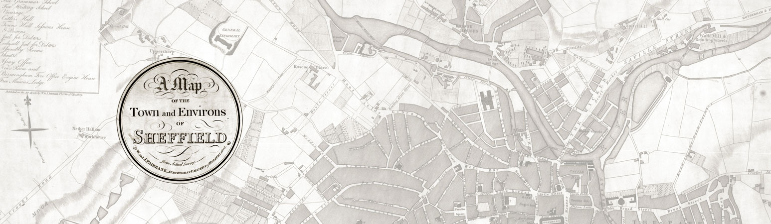 A map of the town and environs of Sheffield