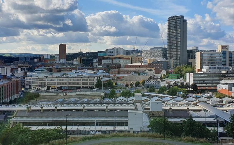 Panoramic view of Sheffield.