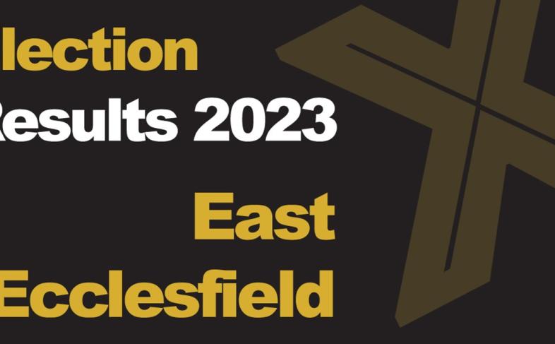 A green background picture with Election Results 2023 East Ecclesfield written in front