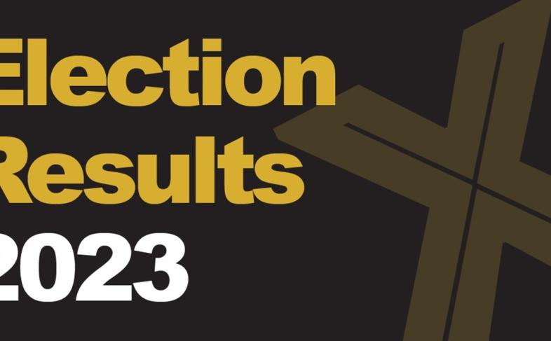 A green background picture with Election Results 2023 written in front