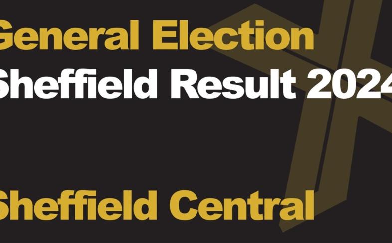 A green background picture with General Election Sheffield Result 2024 Sheffield Central written in front