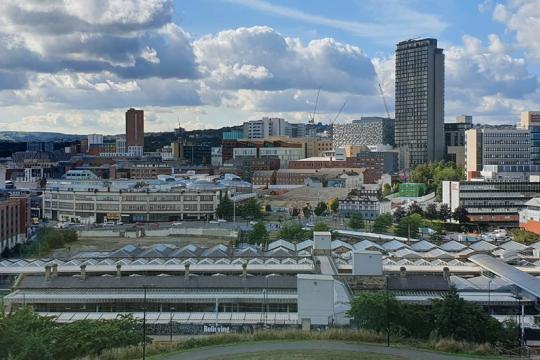 Panoramic view of Sheffield.