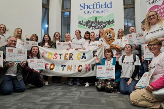 Sheffield City Council Fostering staff supporting Foster Care Fortnight.