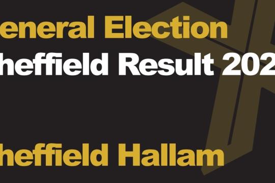 A banner says 'General Election Sheffield Result 2024 Sheffield Hallam'.