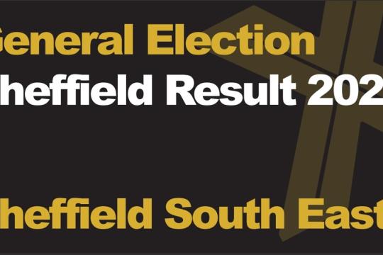 A banner says 'General Election Sheffield Result 2024 Sheffield South East'.