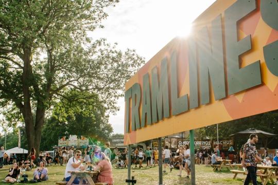 Tramlines Festival banner.