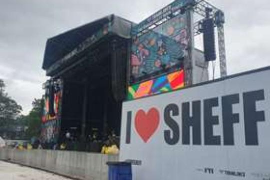 Stage at the Tramlines Festival in Sheffield.