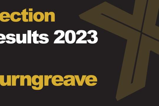 A green background picture with Election Results 2023 Burngreave written in front