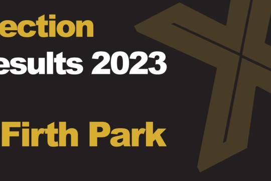 A green background picture with Election Results 2023 Firth Park written in front