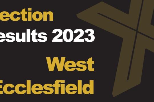 A green background with Election Results 2023 West Ecclesfield written across it.